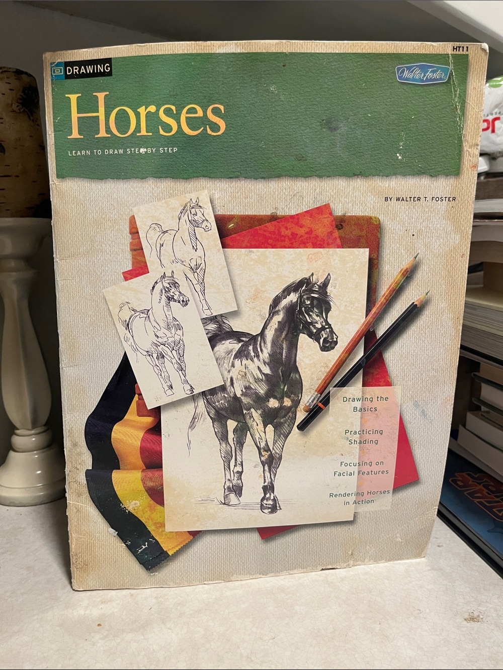 Walter Foster drawing horses